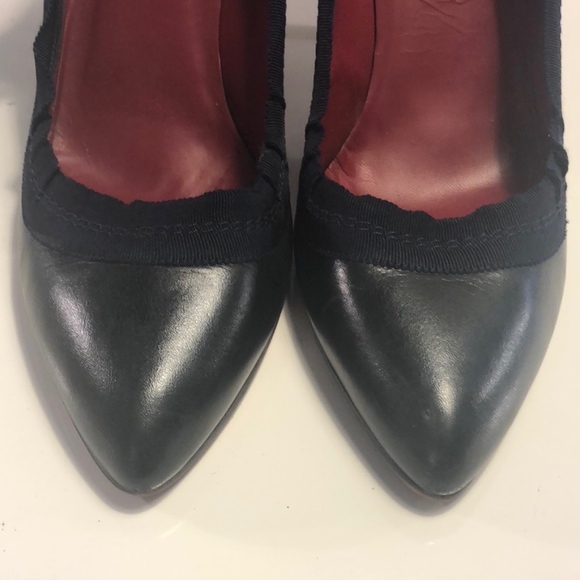 Lanvin Navy Blue Grosgrain Ribbon Pumps - Picture 4 of 8